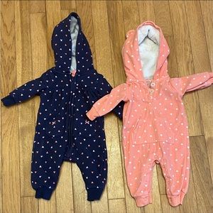 0/3 Month Carter’s Fleece Romper Bundle